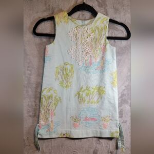 Lilly Pulitzer Girls Pastel Tropical Print Dress